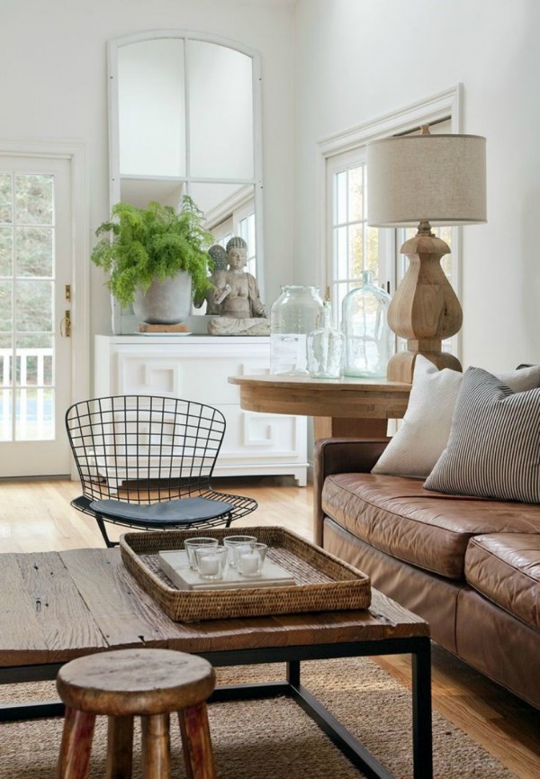 Living Room Inspiration: Brown Leather Sofa – Modern Sofas