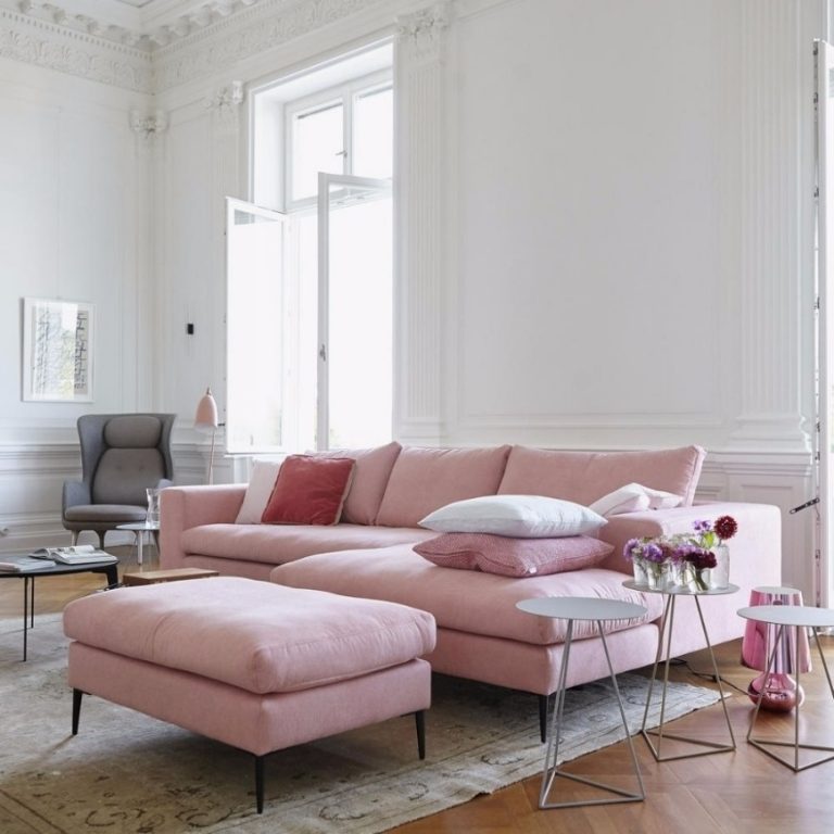 13 Millennial Pink Sofas For A Chic Living Room Set Modern Sofas