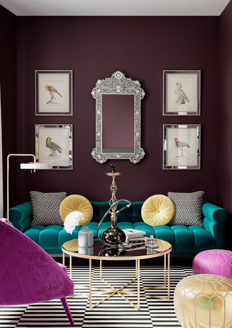 A colourful living room for you to get inspired by modern sofas.